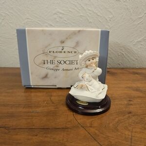 Giuseppe Armani Quiet Please Florence Italy Members Gift 1997 446F Girl With Cat